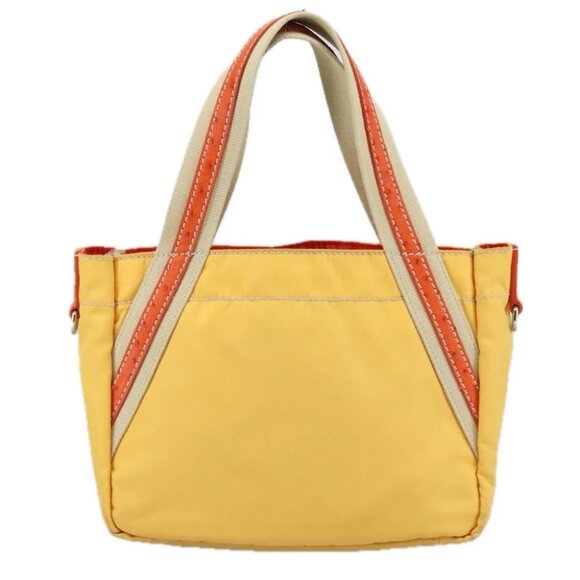PRADA Hand Bag Nylon Yellow - Picture 3 of 15